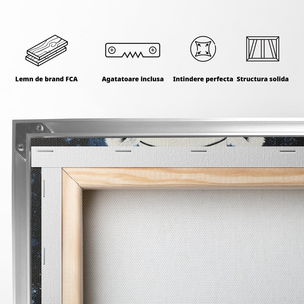 Leinwand Wandkunst Canvas Premium, LuxCanva® M1008, Northern Kitchen, Koch, Koch, weiß, Tier, Bär, Rezepte, Kulinarik, Gastronomie, Küche, Büro, Wohnen, Kinderzimmer