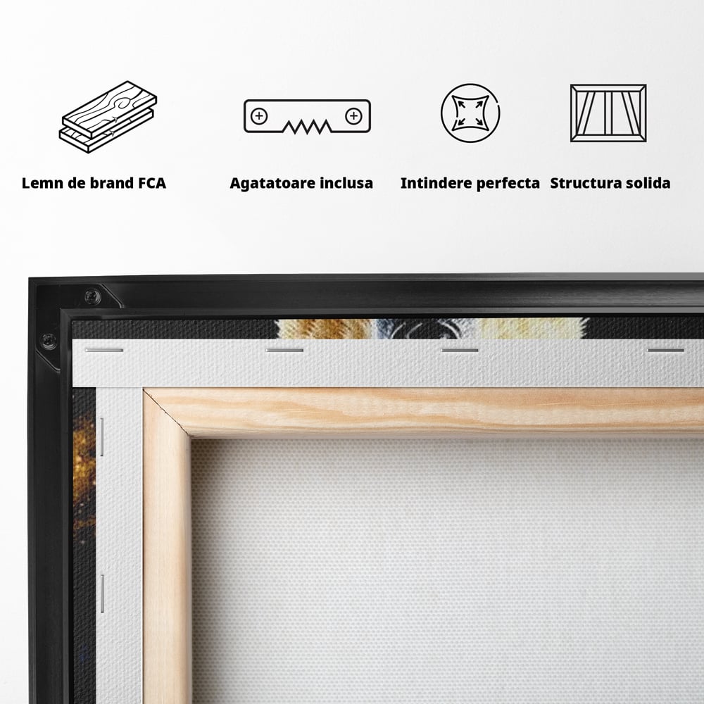 Leinwand Wandkunst Canvas Premium, LuxCanva® M1009, Pelzige Meister, Motivation, Einstellung, Macht, Bär, Kochen, Weiß, Lustig, Küche, Büro, Wohnen, Kinderzimmer