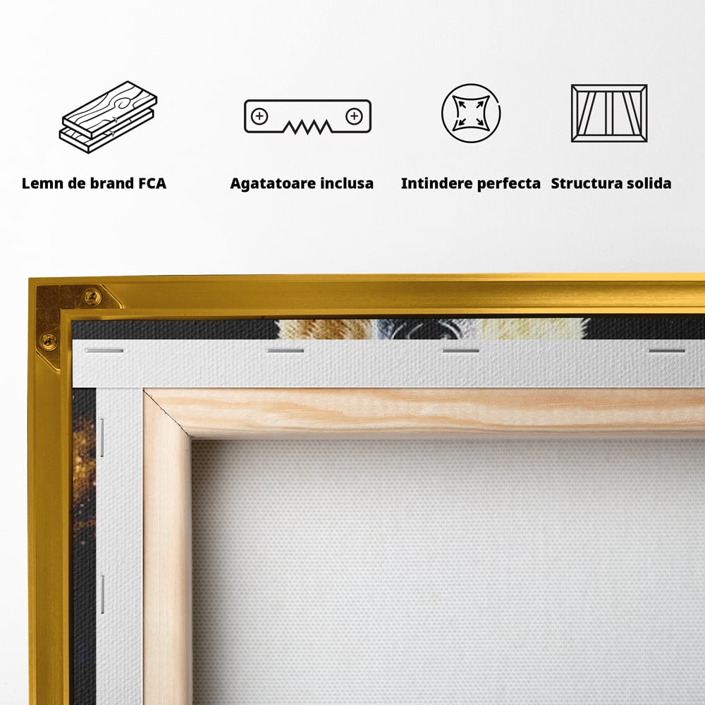 Leinwand Wandkunst Canvas Premium, LuxCanva® M1009, Pelzige Meister, Motivation, Einstellung, Macht, Bär, Kochen, Weiß, Lustig, Küche, Büro, Wohnen, Kinderzimmer