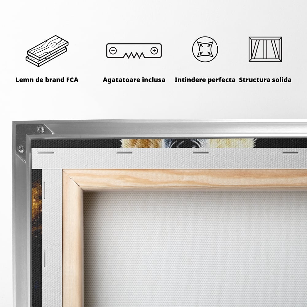 Leinwand Wandkunst Canvas Premium, LuxCanva® M1009, Pelzige Meister, Motivation, Einstellung, Macht, Bär, Kochen, Weiß, Lustig, Küche, Büro, Wohnen, Kinderzimmer