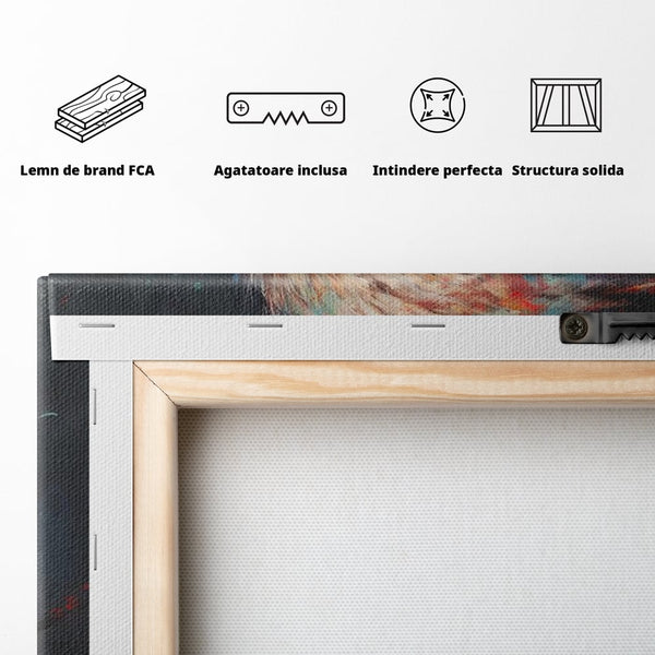 Tablou Canvas Premium, LuxCanva® M1014, Stapanul Orizontului, Vultur, Ochi, Putere, Maretie, Curaj, Motivational, Contrast, Salbaticie, Birou, Living, Camera Copii