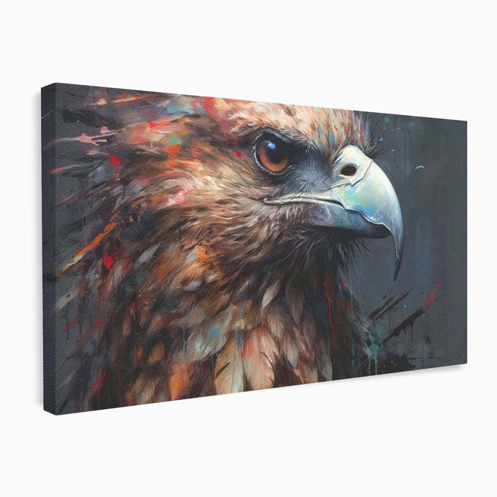 Tablou Canvas Premium, LuxCanva® M1014, Stapanul Orizontului, Vultur, Ochi, Putere, Maretie, Curaj, Motivational, Contrast, Salbaticie, Birou, Living, Camera Copii