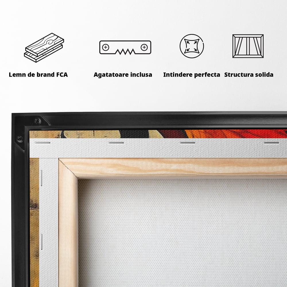 Tablou Canvas Premium, LuxCanva® M1016, Ascensiunea Phoenixului, Renastere, Aripi, Flacari, Pasare, Zbor, Mitologie, Eleganta, Birou, Living, Camera Copii
