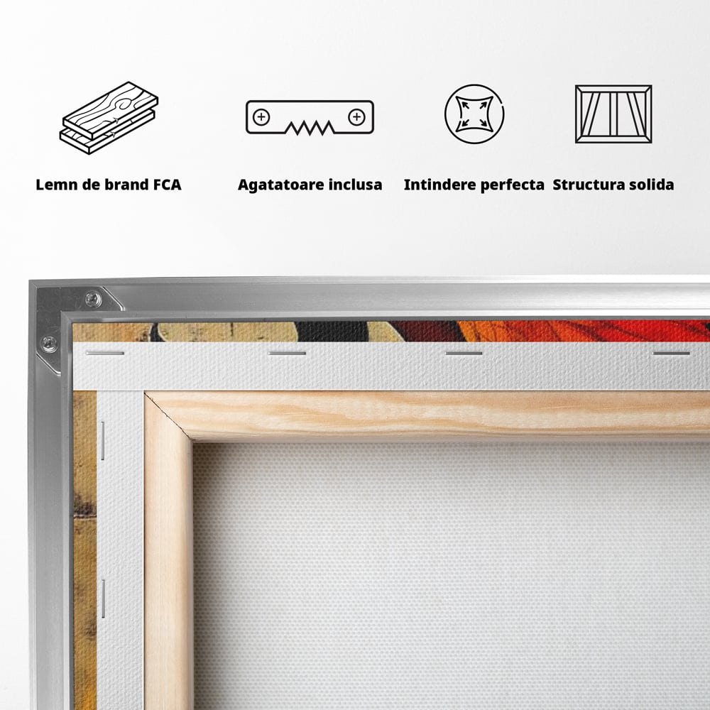 Tablou Canvas Premium, LuxCanva® M1016, Ascensiunea Phoenixului, Renastere, Aripi, Flacari, Pasare, Zbor, Mitologie, Eleganta, Birou, Living, Camera Copii