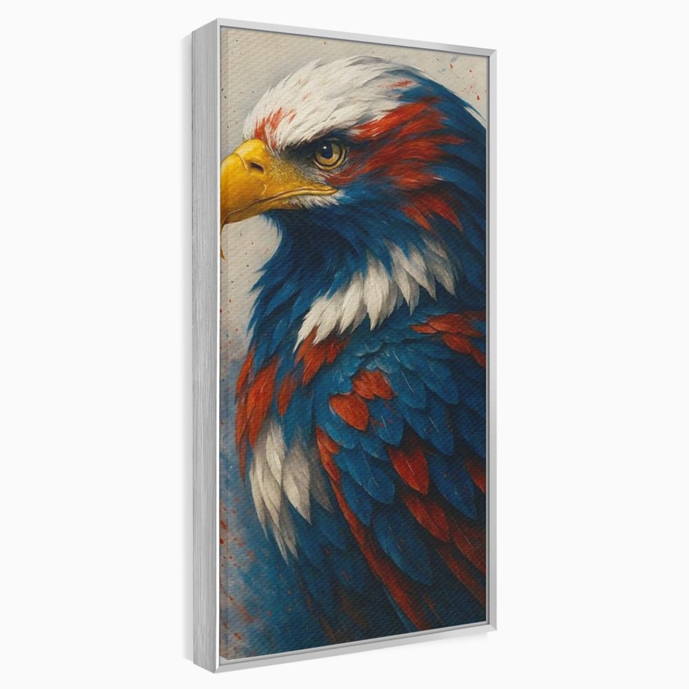 Leinwandbilder Premium, LuxCanva® M1021, Feuer und Eis Federn, Adler, Vogel, Freiheit, Kraft, Adler, Schnabel, Federn, Kontrast, Symbol, Büro, Wohnen, Kinderzimmer