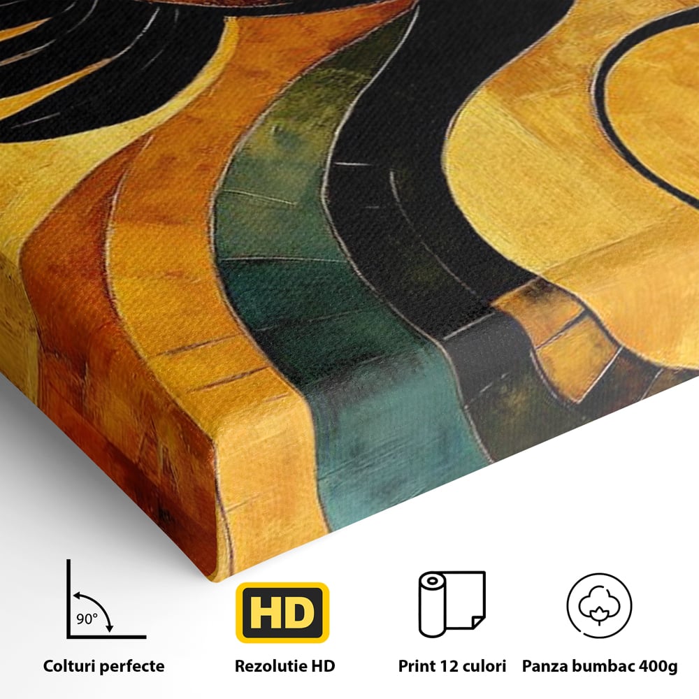 Leinwand Wandbilder Premium, LuxCanva® M1023, Abstrakte Wiedergeburt, Vogel, Fliegen, Silhouette, Flügel, Schwanz, Elegant, Abstrakt, Modern, Mythologie, Büro, Wohnen, Kinderzimmer