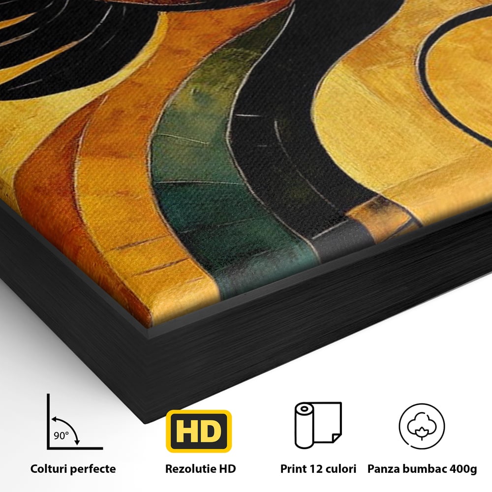 Leinwand Wandbilder Premium, LuxCanva® M1023, Abstrakte Wiedergeburt, Vogel, Fliegen, Silhouette, Flügel, Schwanz, Elegant, Abstrakt, Modern, Mythologie, Büro, Wohnen, Kinderzimmer