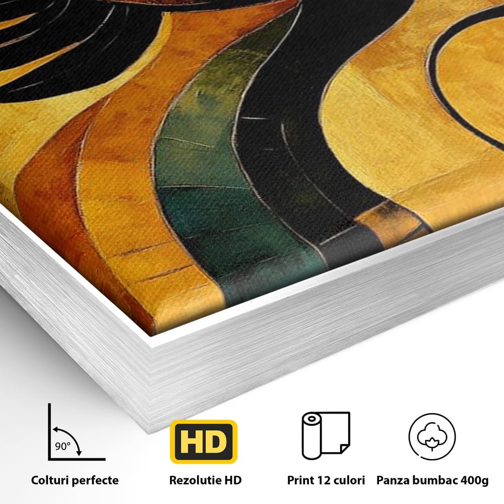 Leinwand Wandbilder Premium, LuxCanva® M1023, Abstrakte Wiedergeburt, Vogel, Fliegen, Silhouette, Flügel, Schwanz, Elegant, Abstrakt, Modern, Mythologie, Büro, Wohnen, Kinderzimmer