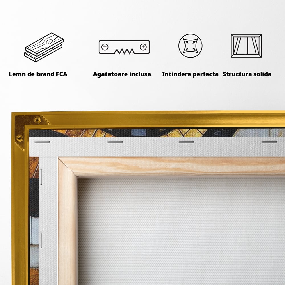 Leinwandbilder Premium, LuxCanva® M1024, Ägyptisches Mosaik, Vogel, Augen, Gott, Ägypten, Ibis, Heilig, Mosaik, Pyramide, Textur, Abstrakt, Büro, Wohnen, Kinderzimmer