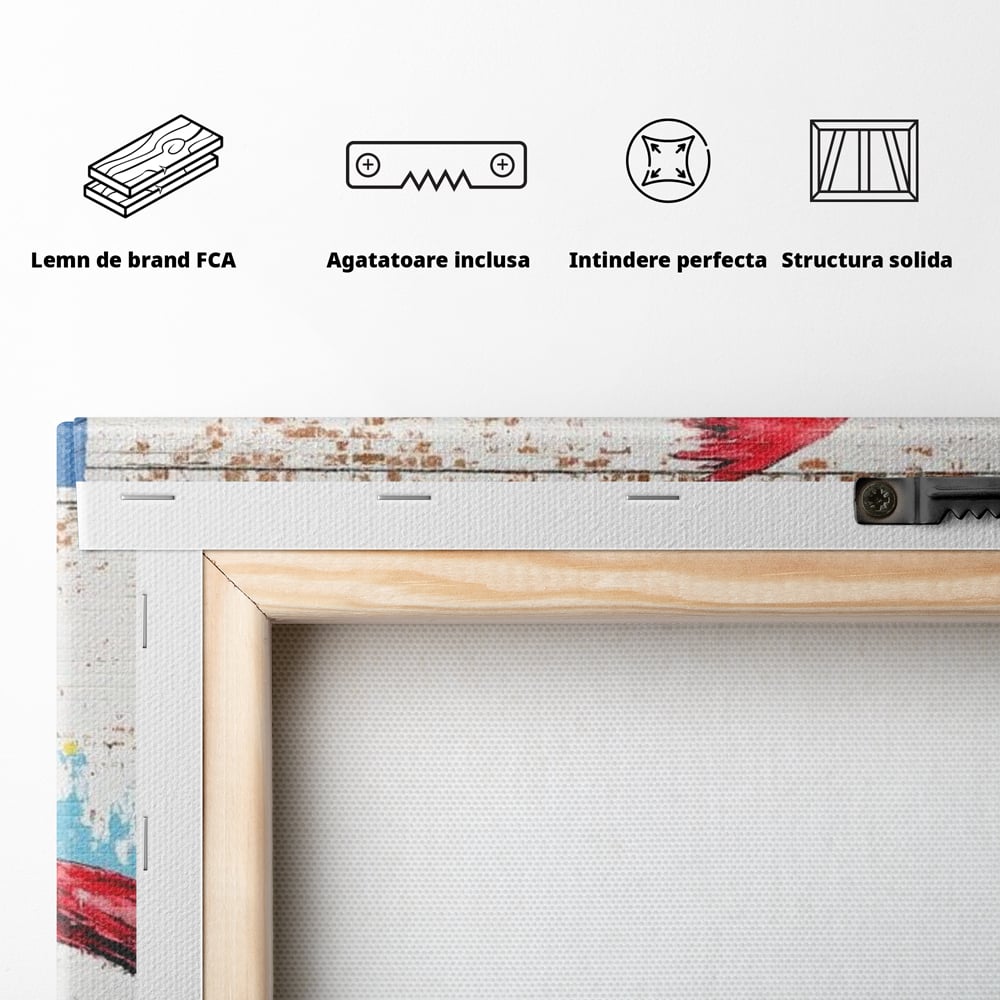 Leinwand Premium Canvas Wandbilder, LuxCanva® M1025, Kardinal Urban, Kardinal, Rot, Wandbild, Graffiti, Textur, Backstein, Urban, Wand, Nachbarschaft, Büro, Wohnen, Kinderzimmer