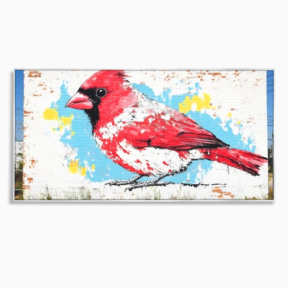 Leinwand Premium Canvas Wandbilder, LuxCanva® M1025, Kardinal Urban, Kardinal, Rot, Wandbild, Graffiti, Textur, Backstein, Urban, Wand, Nachbarschaft, Büro, Wohnen, Kinderzimmer