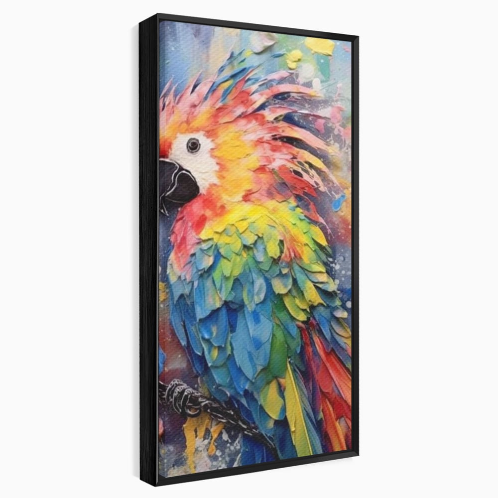 Tablou Canvas Premium, LuxCanva® M1026, Curcubeu Tropical, Papagal, Exotic, Tropical, Curcubeu, Jungla, Insula, Contrast, Vacanta, Birou, Living, Camera Copii