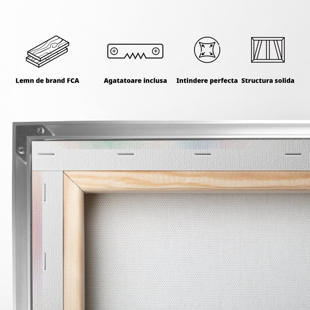Tablou Canvas Premium, LuxCanva® M1042, Satin in Acuarela, Pasare, Pastel, Acuarela, Dragalas, Mic, Desen, Puritate, Inocenta, Delicat, Birou, Living, Camera Copil