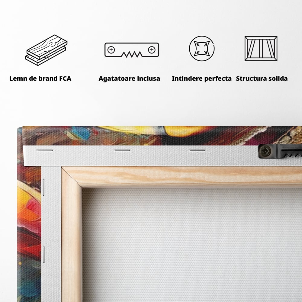 Tablou Canvas Premium, LuxCanva® M1049, Mandria Amazonului, Tucan, Palarie, Pasare, Cioc, Exotic, Portret, Caracter, Carnaval, Tropice, Jungla, Birou, Living, Camera Copil