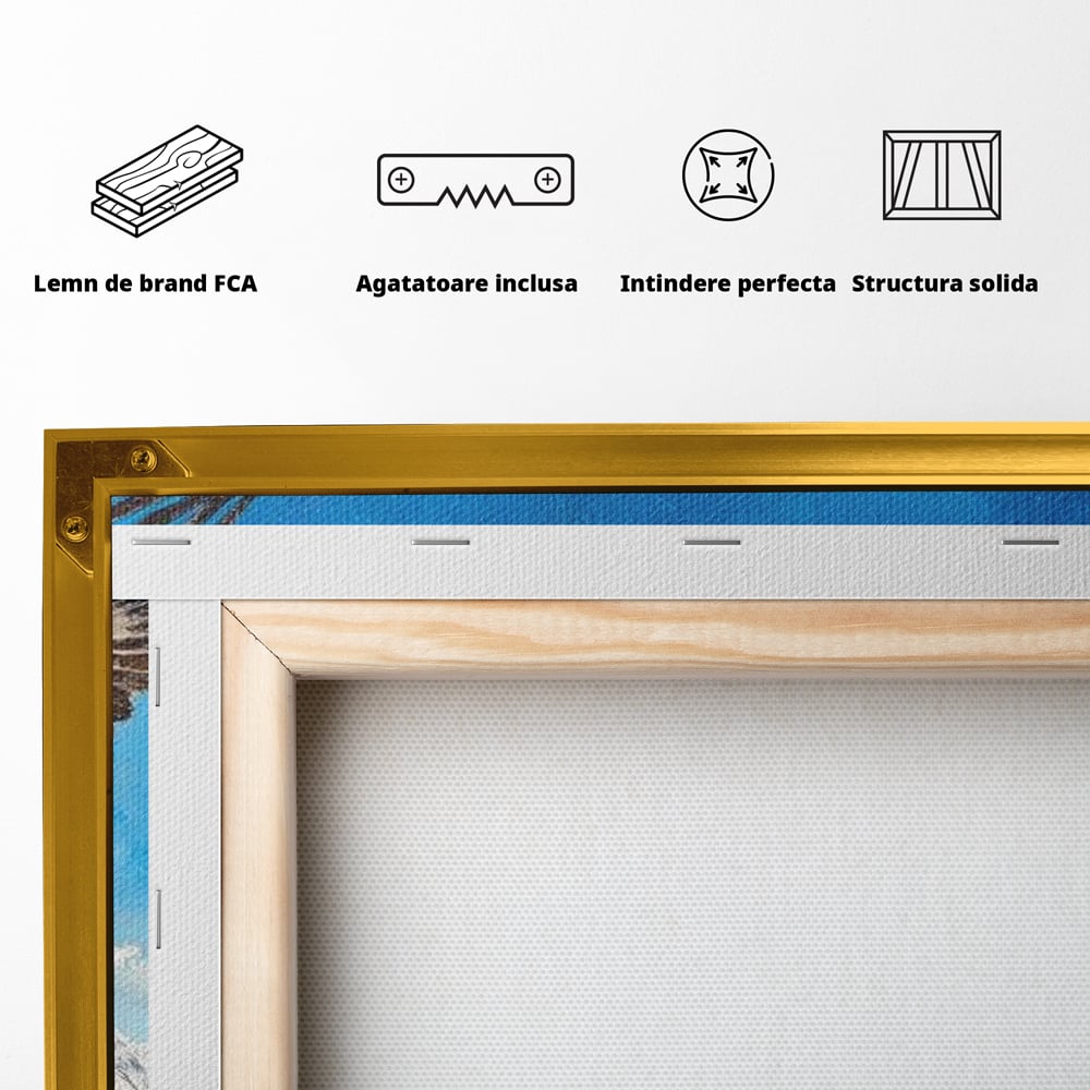 Tablou Canvas Premium, LuxCanva® M1074, Singur printre Alpi, Pasare, Vultur, Aripi, Zbor, Inaltime, Munti, Piscuri, Nori, Zapada, Gheata, Orizont, Libertate, Birou, Living, Camera Copil