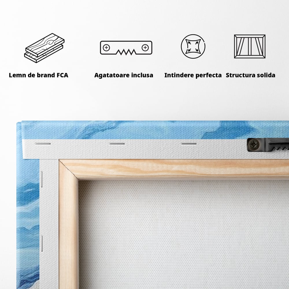 Tablou Canvas Premium, LuxCanva® M1079, Ultimul Deasupra Muntilor, Pasare, Vultur, Aripi, Zbor, Inaltime, Munti, Orizont, Pictura, Textura, Acuarela, Birou, Living, Camera Copil