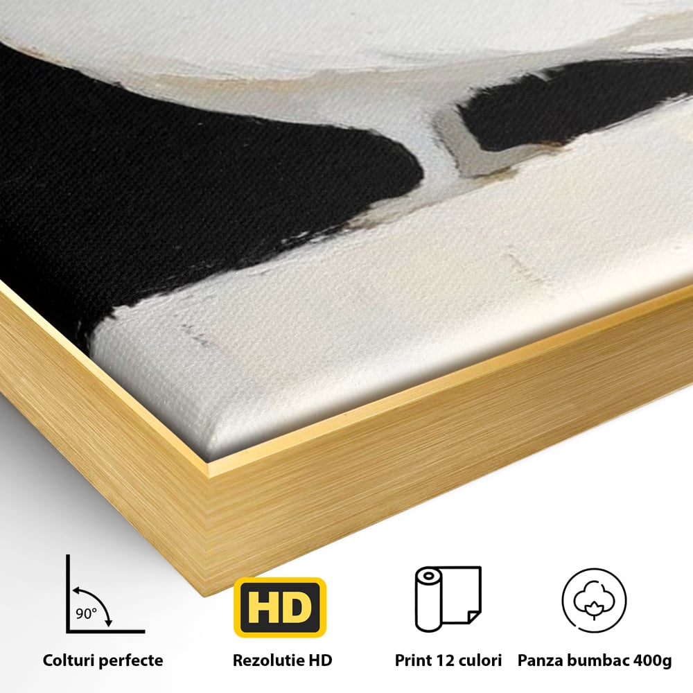 Leinwand Wandkunst Leinwand Wandkunst Premium, LuxCanva® M1080, Weiß Herz der Nacht, Reinheit, Weisheit, Weiß, Schwarz, Nacht, Kontrast, Vögel, Eule, Flügel, Blumen, Blütenblätter, Büro, Wohnen, Babyzimmer