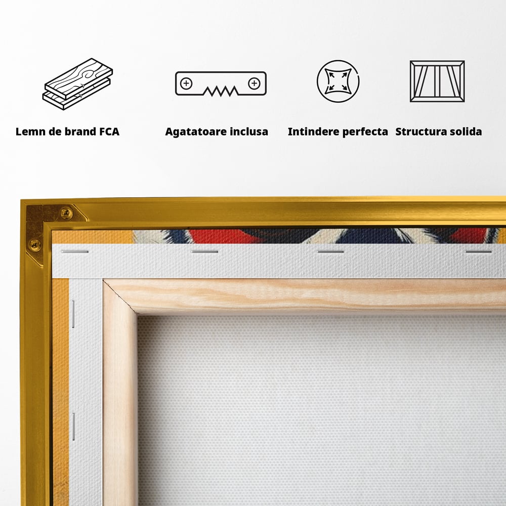 Tablou Canvas Premium, LuxCanva® M1081, Profet in Mantie Albastra, Ochi, Privire, Portret, Bufnita, Pasare, Albastru, Mantie, Nocturn, Regal, Calm, Birou, Living, Camera Copil
