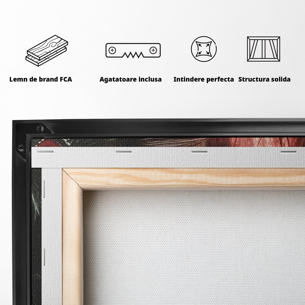 Tablou Canvas Premium, LuxCanva® M1084, Fereastra dintre Lumi, Corb, Privire, Ochi, Viziune, Portal, Magie, Secret, Revelatie, Mister, Pasare, Fereastra, Birou, Living, Camera Copil