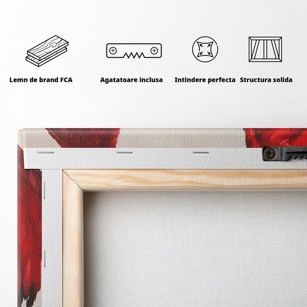 Leinwandbilder Premium, LuxCanva® M1086, Krieger des Abgrunds, Adler, Flügel, Rot, Schwarz, Böse, Hörner, Klauen, Gericht, Mystiker, Vogel, Symbolik, Büro, Wohnen, Kinderzimmer