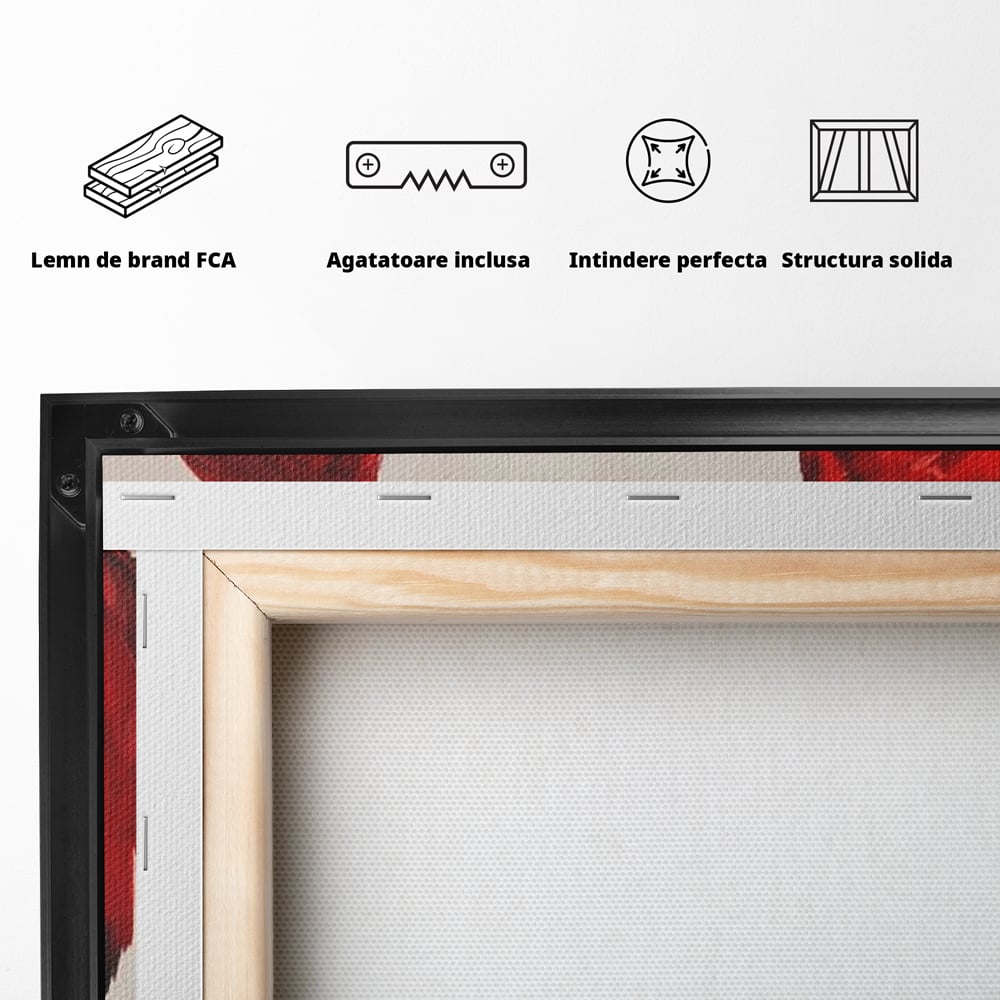 Leinwandbilder Premium, LuxCanva® M1086, Krieger des Abgrunds, Adler, Flügel, Rot, Schwarz, Böse, Hörner, Klauen, Gericht, Mystiker, Vogel, Symbolik, Büro, Wohnen, Kinderzimmer
