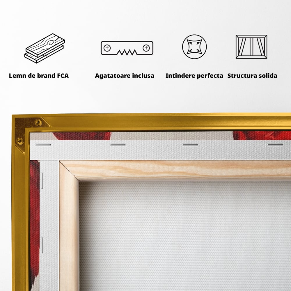 Leinwandbilder Premium, LuxCanva® M1086, Krieger des Abgrunds, Adler, Flügel, Rot, Schwarz, Böse, Hörner, Klauen, Gericht, Mystiker, Vogel, Symbolik, Büro, Wohnen, Kinderzimmer