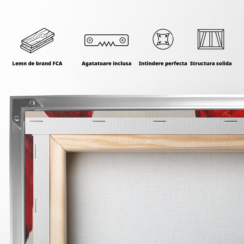 Leinwandbilder Premium, LuxCanva® M1086, Krieger des Abgrunds, Adler, Flügel, Rot, Schwarz, Böse, Hörner, Klauen, Gericht, Mystiker, Vogel, Symbolik, Büro, Wohnen, Kinderzimmer