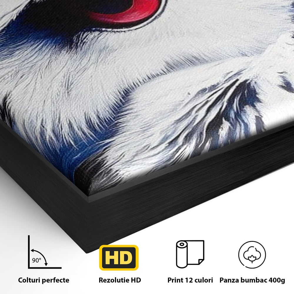 Leinwandbilder Premium, LuxCanva® M1091, Feuer in der Nacht Iris, Augen, Iris, Blick, Rot, Geheimnis, Weisheit, Textur, Tinte, Eule, Vogel, Portrait, Büro, Wohnen, Kinderzimmer