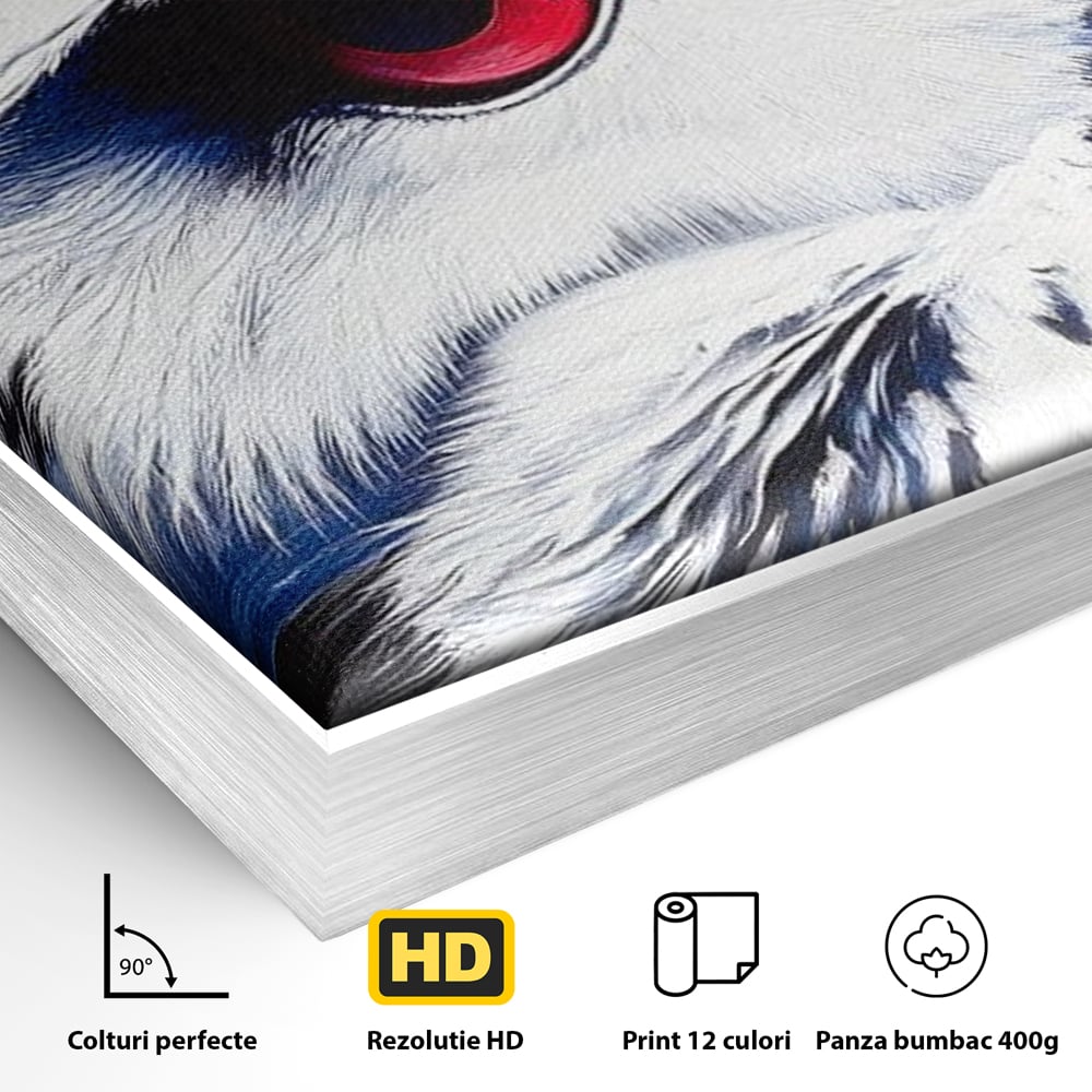 Leinwandbilder Premium, LuxCanva® M1091, Feuer in der Nacht Iris, Augen, Iris, Blick, Rot, Geheimnis, Weisheit, Textur, Tinte, Eule, Vogel, Portrait, Büro, Wohnen, Kinderzimmer
