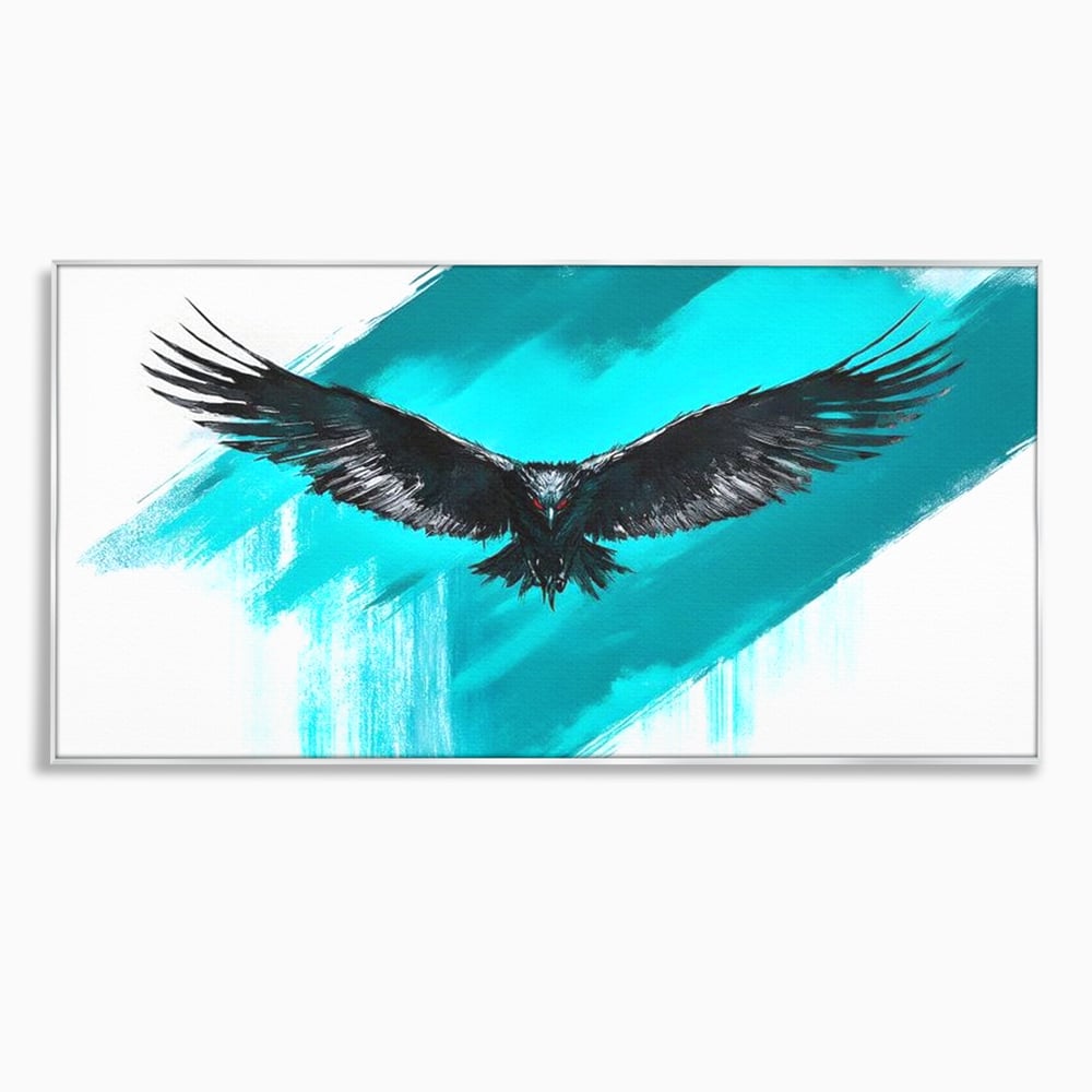 Tablou Canvas Premium, LuxCanva® M1094, Mesager Nevazut, Vultur, Zbor, Aripi, Libertate, Putere, Contrast, Turcoaz, Azur, Metalic, Grafit, Pictura, Birou, Living, Camera Copil