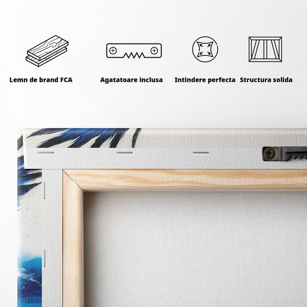 Tablou Canvas Premium, LuxCanva® M1096, Aripile Oceanului, Ocean, Apa, Vultur, Pasare, Zbor, Rece, Impact, Cobalt, Azur, Directie, Control, Pictura, Birou, Living, Camera Copil