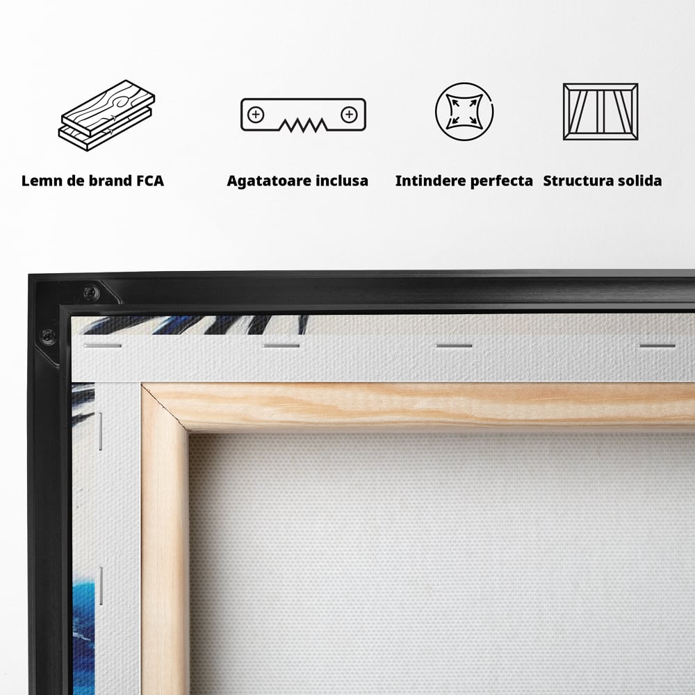 Tablou Canvas Premium, LuxCanva® M1096, Aripile Oceanului, Ocean, Apa, Vultur, Pasare, Zbor, Rece, Impact, Cobalt, Azur, Directie, Control, Pictura, Birou, Living, Camera Copil