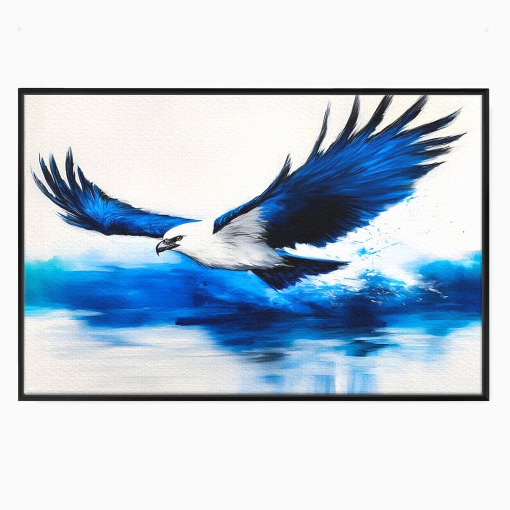 Tablou Canvas Premium, LuxCanva® M1096, Aripile Oceanului, Ocean, Apa, Vultur, Pasare, Zbor, Rece, Impact, Cobalt, Azur, Directie, Control, Pictura, Birou, Living, Camera Copil