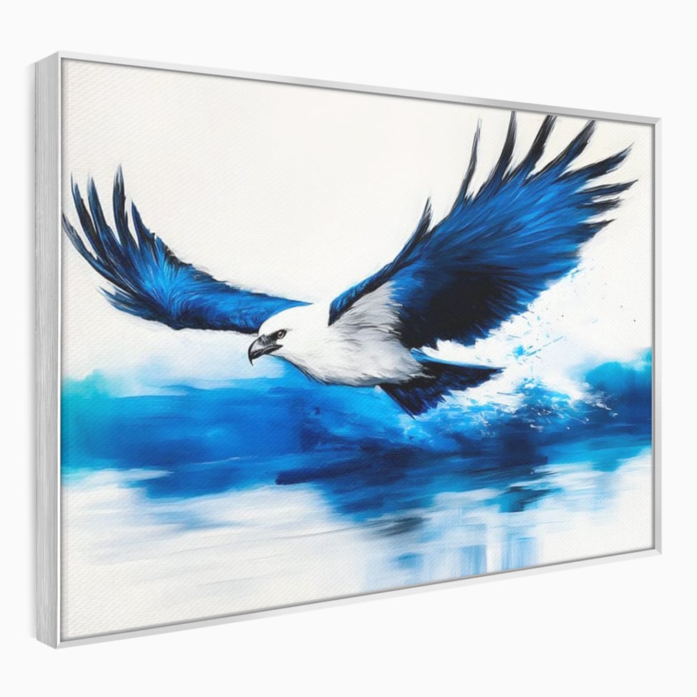 Tablou Canvas Premium, LuxCanva® M1096, Aripile Oceanului, Ocean, Apa, Vultur, Pasare, Zbor, Rece, Impact, Cobalt, Azur, Directie, Control, Pictura, Birou, Living, Camera Copil