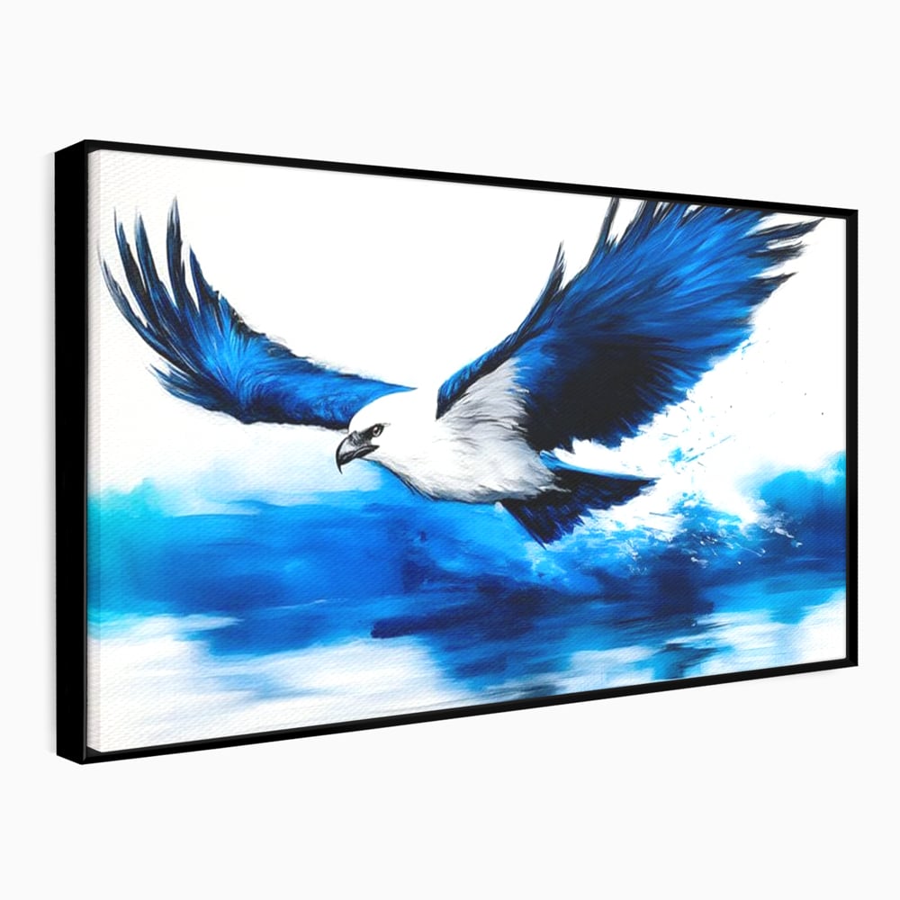 Tablou Canvas Premium, LuxCanva® M1096, Aripile Oceanului, Ocean, Apa, Vultur, Pasare, Zbor, Rece, Impact, Cobalt, Azur, Directie, Control, Pictura, Birou, Living, Camera Copil