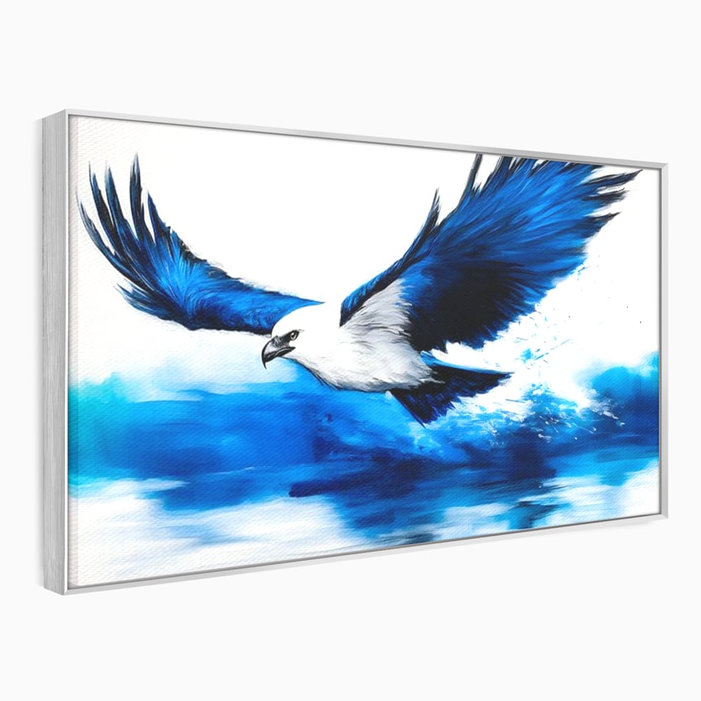 Tablou Canvas Premium, LuxCanva® M1096, Aripile Oceanului, Ocean, Apa, Vultur, Pasare, Zbor, Rece, Impact, Cobalt, Azur, Directie, Control, Pictura, Birou, Living, Camera Copil