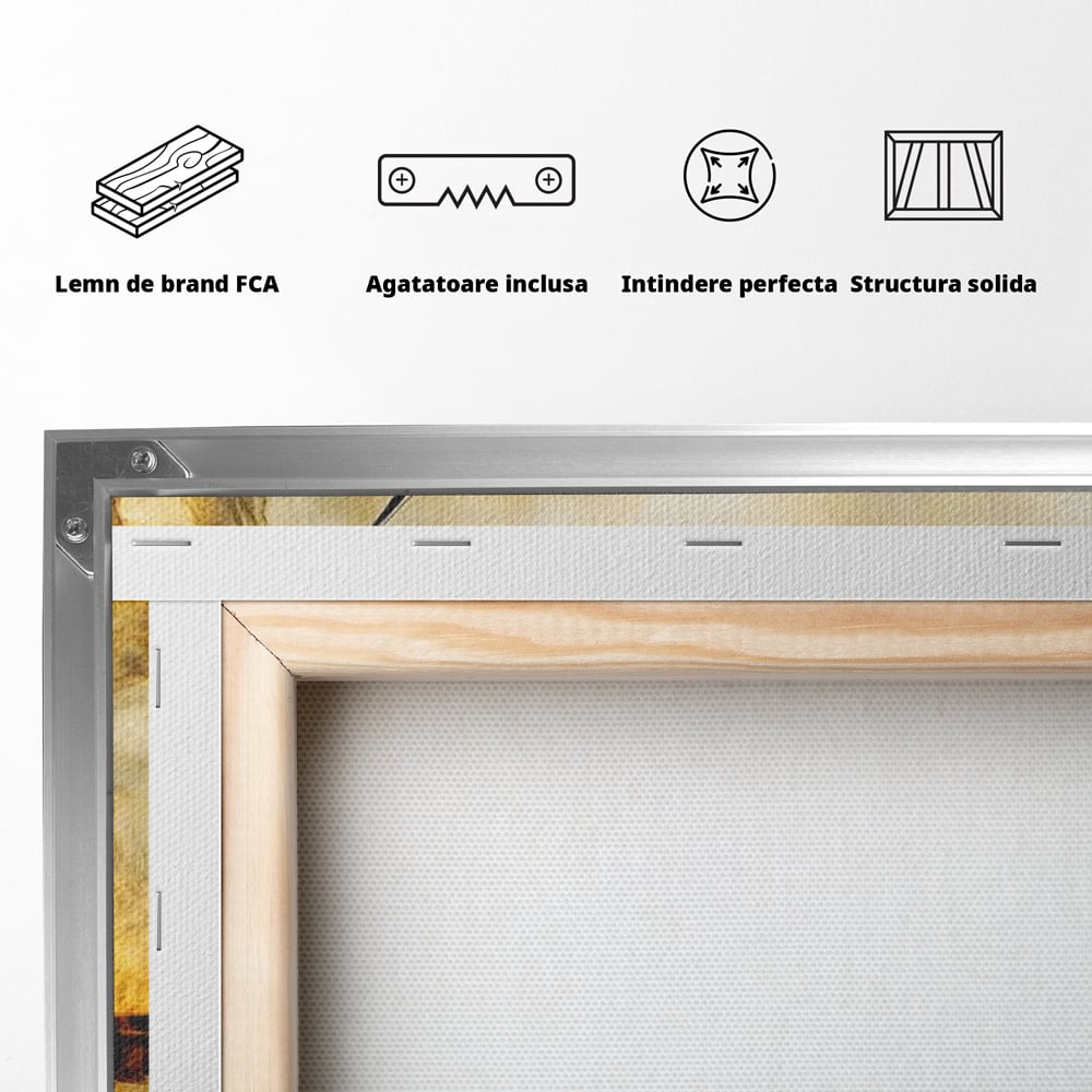 Tablou Canvas Premium, LuxCanva® M1099, Zbor printre Flacari, Semiluna, Corb, Zbor, Flacara, Foc, Cenusa, Magie, Silueta, Simbol, Spirit, Birou, Living, Camera Copil