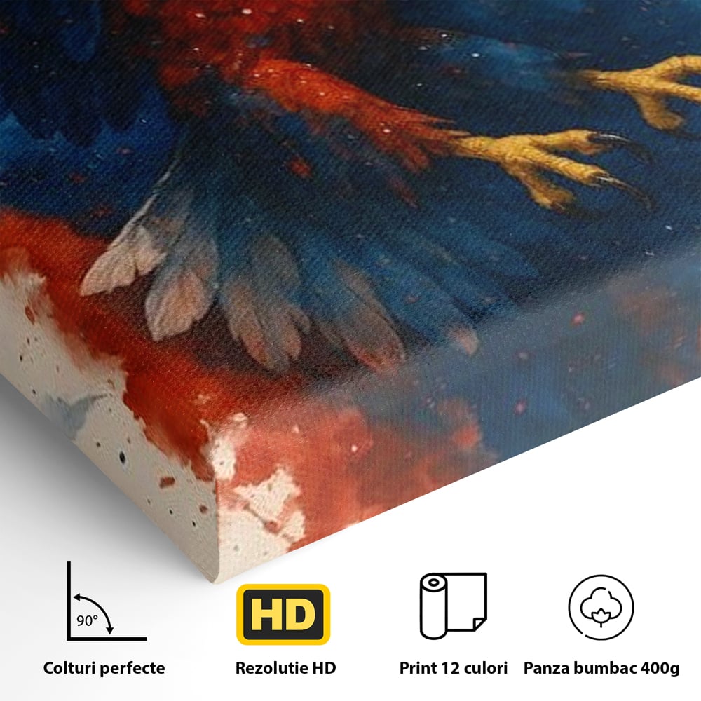 Leinwand Wandbilder Leinwand Premium, LuxCanva® M1103, Adler der Nation, Adler, Flug, Dynamik, Explosion, Aquarell, Freiheit, Symbol, Angriff, Flügel, Vogel, Mut, Büro, Wohnen, Kinderzimmer