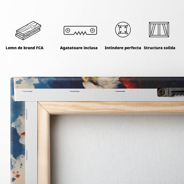 Leinwand Wandbilder Leinwand Premium, LuxCanva® M1103, Adler der Nation, Adler, Flug, Dynamik, Explosion, Aquarell, Freiheit, Symbol, Angriff, Flügel, Vogel, Mut, Büro, Wohnen, Kinderzimmer