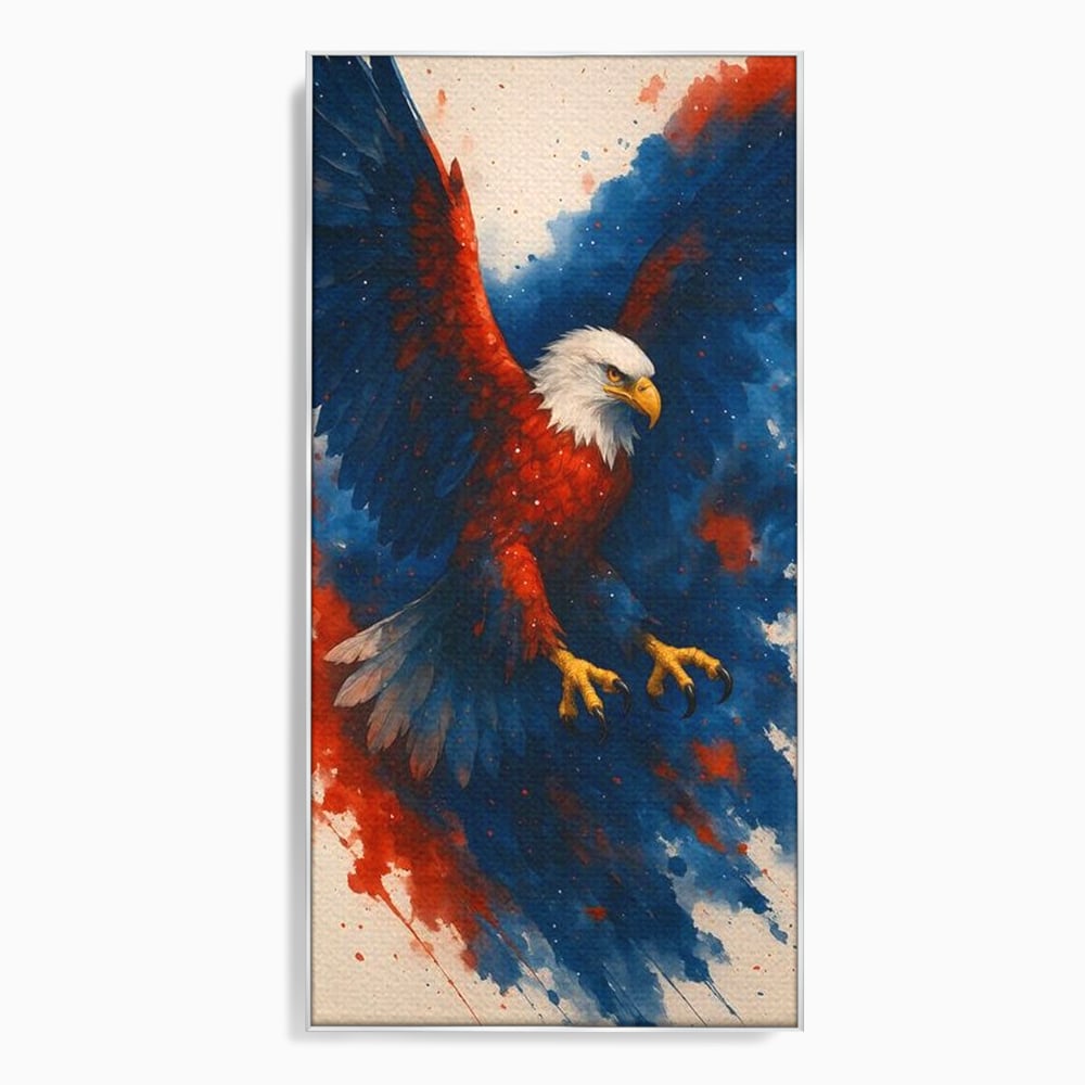 Leinwand Wandbilder Leinwand Premium, LuxCanva® M1103, Adler der Nation, Adler, Flug, Dynamik, Explosion, Aquarell, Freiheit, Symbol, Angriff, Flügel, Vogel, Mut, Büro, Wohnen, Kinderzimmer