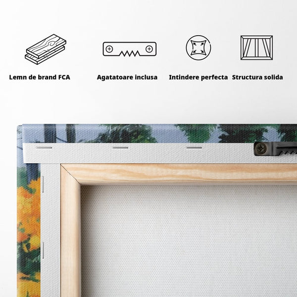 Tablou Canvas Premium, LuxCanva® M1105, Pastel in Acuarela, Lebada, Lac, Apa, Flori, Reflexie, Primavara, Pastel, Natura, Pasare, Pictura, Copaci, Birou, Living, Camera Copil