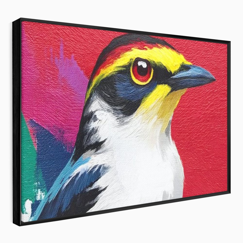 Tablou Canvas Premium, LuxCanva® M1113, Privire de Foc, Rosu, Ochi, Iris, Vivid, Profil, Magnetism, Intens, Pictura, Pasare, Privire, Portret, Birou, Living, Camera Copil
