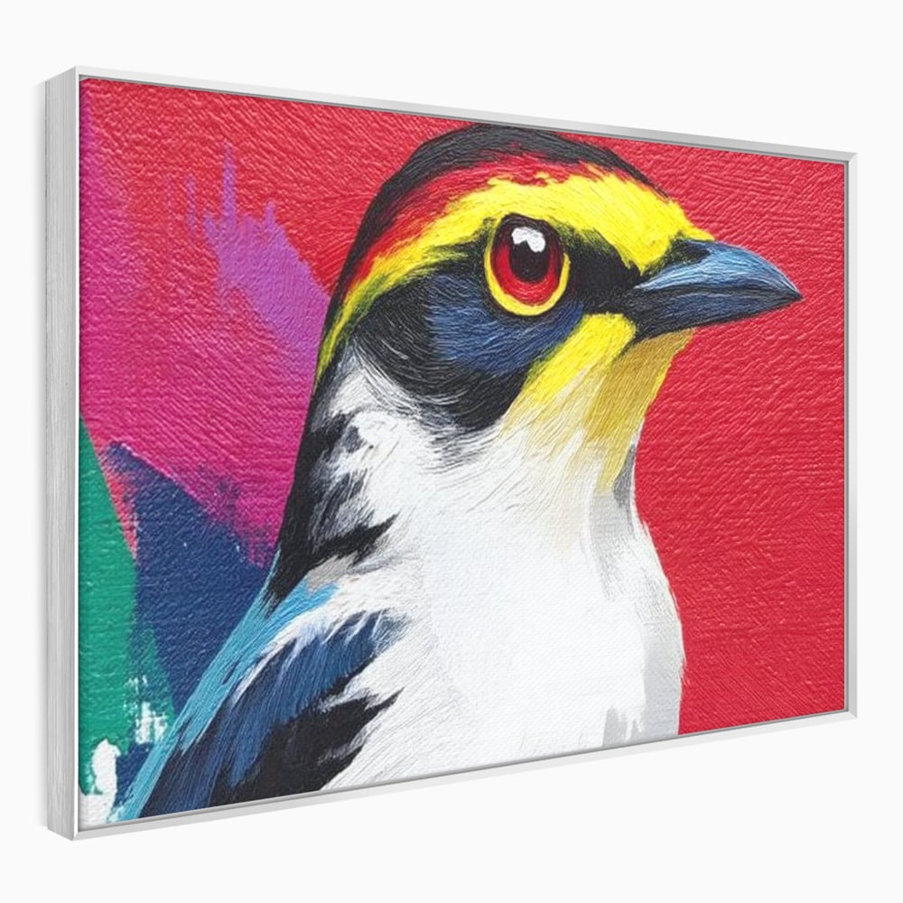 Tablou Canvas Premium, LuxCanva® M1113, Privire de Foc, Rosu, Ochi, Iris, Vivid, Profil, Magnetism, Intens, Pictura, Pasare, Privire, Portret, Birou, Living, Camera Copil
