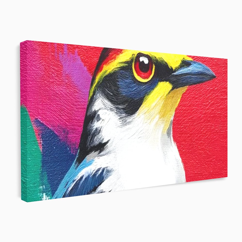 Tablou Canvas Premium, LuxCanva® M1113, Privire de Foc, Rosu, Ochi, Iris, Vivid, Profil, Magnetism, Intens, Pictura, Pasare, Privire, Portret, Birou, Living, Camera Copil