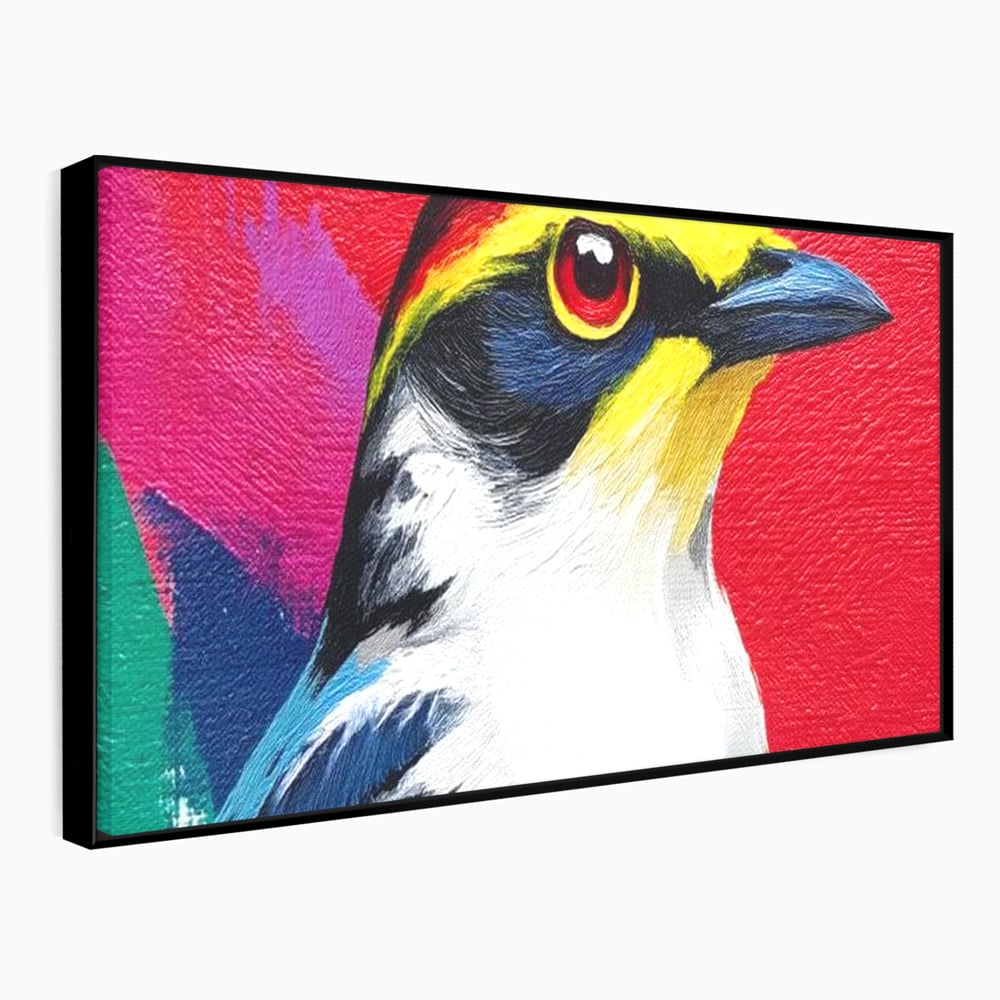 Tablou Canvas Premium, LuxCanva® M1113, Privire de Foc, Rosu, Ochi, Iris, Vivid, Profil, Magnetism, Intens, Pictura, Pasare, Privire, Portret, Birou, Living, Camera Copil