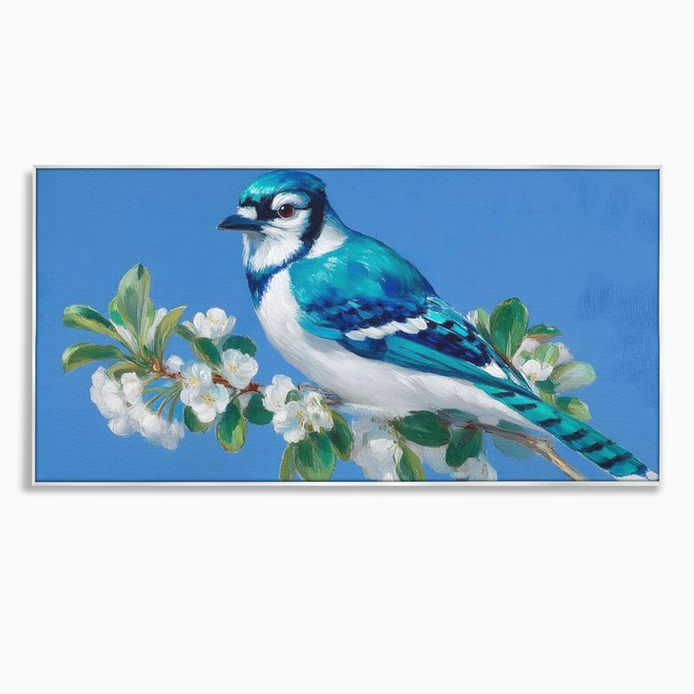 Leinwand Wandkunst Canvas Premium, LuxCanva® M1120, Frühlingszeuge, Frühling, Zweig, Laub, Natur, Vogel, Blütenblätter, Pastell, Pastell, Weiß, entspannend, gelassen, Büro, Wohnen, Kinderzimmer