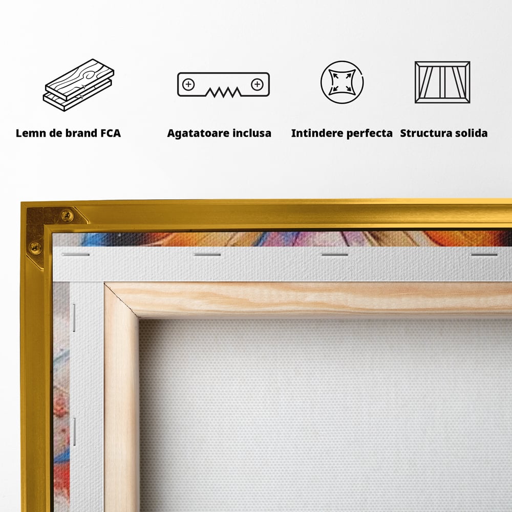 Tablou Canvas Premium, LuxCanva® M1123, Aripile unui Artist, Fluture, Insecta, Aripi, Multicolor, Pigment, Vopsea, Textura, Acuarela, Pictura, Haos, Arta, Birou, Living, Camera Copil