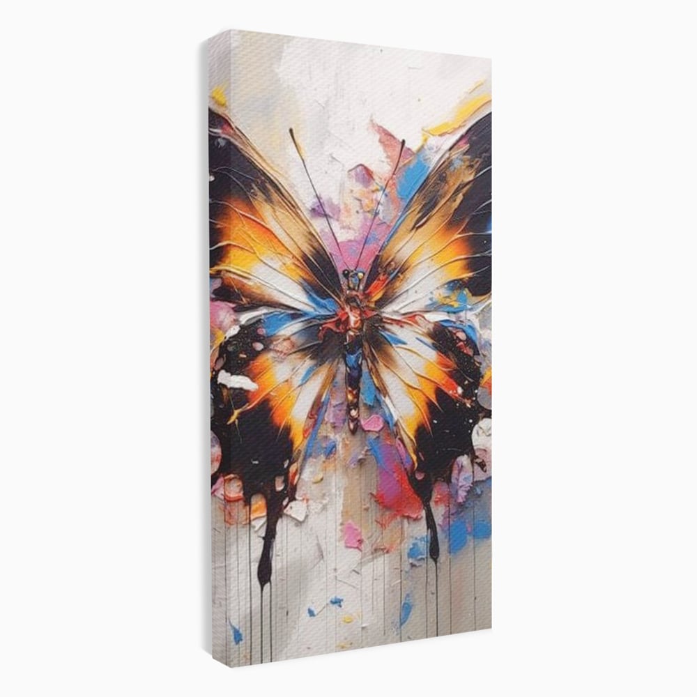 Tablou Canvas Premium, LuxCanva® M1123, Aripile unui Artist, Fluture, Insecta, Aripi, Multicolor, Pigment, Vopsea, Textura, Acuarela, Pictura, Haos, Arta, Birou, Living, Camera Copil
