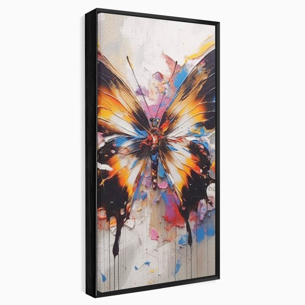 Tablou Canvas Premium, LuxCanva® M1123, Aripile unui Artist, Fluture, Insecta, Aripi, Multicolor, Pigment, Vopsea, Textura, Acuarela, Pictura, Haos, Arta, Birou, Living, Camera Copil