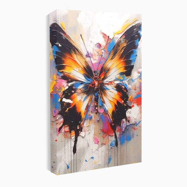 Tablou Canvas Premium, LuxCanva® M1123, Aripile unui Artist, Fluture, Insecta, Aripi, Multicolor, Pigment, Vopsea, Textura, Acuarela, Pictura, Haos, Arta, Birou, Living, Camera Copil